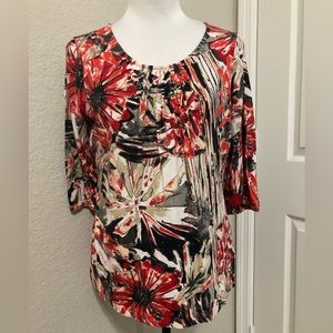 Coral Bay floral blouse size M
